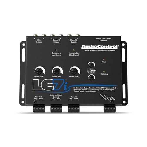 AudioControl LC7i 6-Channel Active Line Output Converter with AccuBASS for Adding Subwoofers...