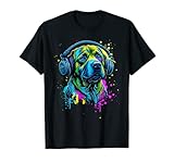 Labrador alla moda con splendidi colori colorati. Amo il Labrador e la buona musica. Per gli amanti del labrador. Divertente labrador come discoteca jockey alla festa. Labrador colorato per Halloween e Natale. Amo il mio labrador. Per gli amanti della musica a Natale