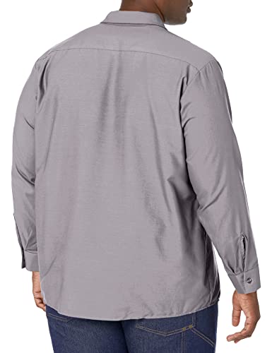 Image of Red Kap Men's Long Sleeve Industrial Work Shirt | Moisture Wicking Button Up, Wrinkle Resistance Fights Fading & Stains