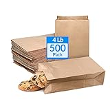 Reli. Paper Lunch Bags, 4 Lb | 500 Pcs - Bulk | Brown Paper Bags 4 lb Capacity | Kraft Paper Lunch Bags/Small Grocery Bags | Brown Paper Sacks for Snacks, Crafts, Lunch | Brown/Kraft