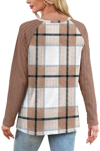 Image of OFEEFAN Long Sleeve Shirts for Womens Fall Fashion 2026 Crewneck Oversized Sweatshirt Tunic Tops to Wear with Leggings