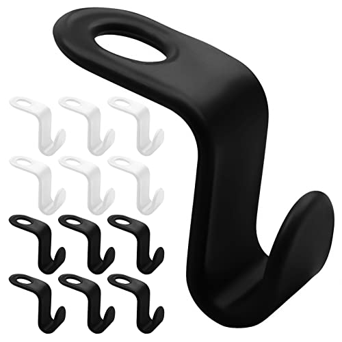 60Pcs Coat Hanger Connector Hooks Drop Connecting Hanger Hook Multi-Layer Stackable Hanger Extender Clips for Closet Wardrobe Organiser Space Saving,White,Black