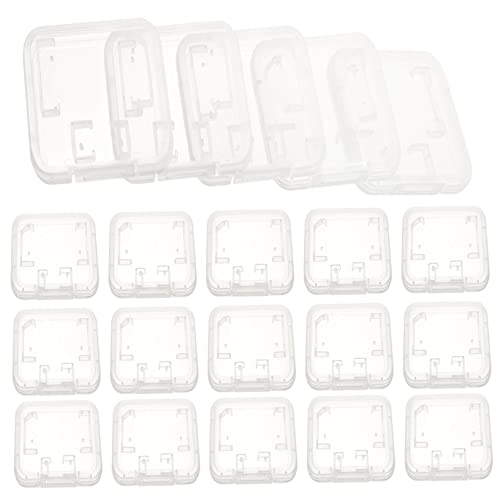 HOMOCONO 24pcs Transparent Memory Card Storage Cases and Card Organizers for Easy Access and Lightweight Design for Photography and Daily Use