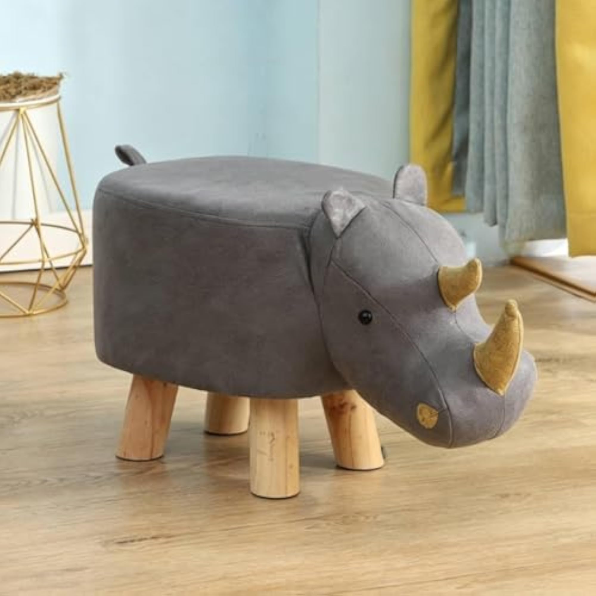 Wooden Elephant Step Stool, Cute Animal-Shaped Stool for Kids