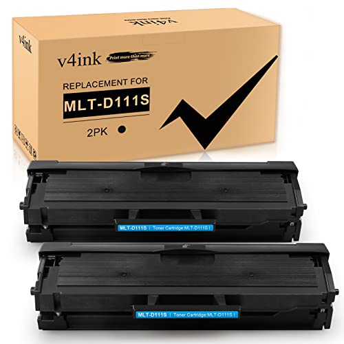 v4ink 2PK Black Toner Cartridges MLT-D111S Compatible for Samsung Xpress SL-M2070 M2070W M2070FW M2020W M2020 M2022 M2022W M2078W M2026 M2026W Cover