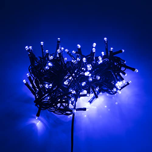 Luces Navidad,Hay 50/100/140 LED BOMBILLAS,Para exterior o interior ,8 Combbinaciones Luces LED Decorativas Impermeable para Decorar Arbol, Patio, Jardin (Azul 50 Led) Cover