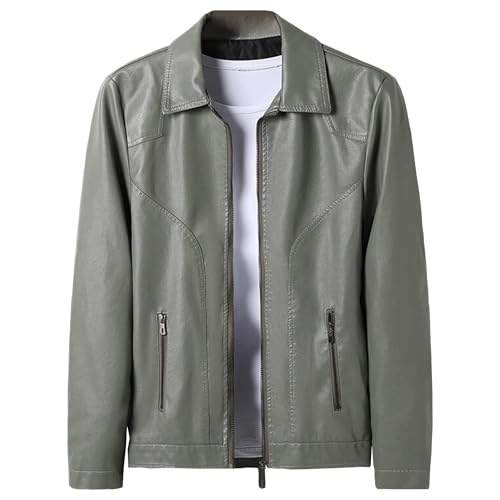 Chaqueta de cuero casual para hombre talla 3X-Large miniatura 1