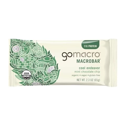 GOMACRO Organic Mint Chocolate Chip Bar Single, 2.3 OZ Cover