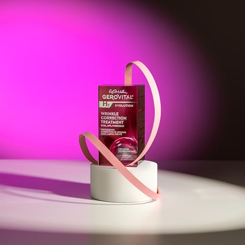 GEROVITAL Anti-Wrinkle Serum for Eyes, Lips and Forehead Area with Hyaluronic Acid, Vitamin A and E,