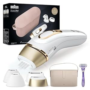 Braun Silk-expert Pro 5 Epilatore LUCE PULSATA, Alternativa al laser, Ideale per Zone Sensibili, Viso, Bikini e Ascelle, Rasoio e Custodia da Viaggio inclusi, Idea Regalo, PL5347 Bianco e Oro Bianco E Oro PL5347