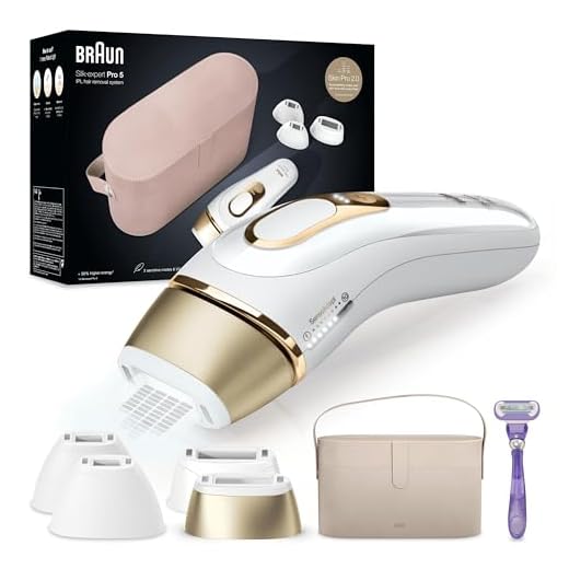 Braun Silk-expert Pro 5 Epilatore Luce Pulsata, Alternativa al Laser, Rasoio e Custodia da Viaggio inclusi, Idea Regalo, PL5347 Bianco e Oro