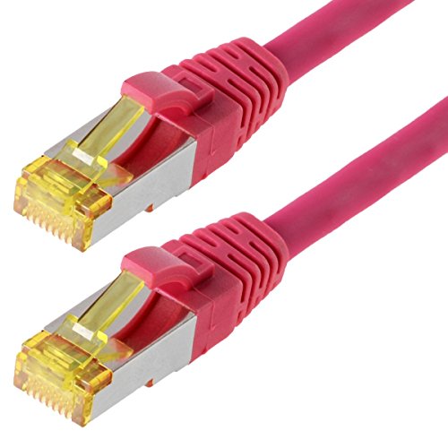 Câble Patch Helos Cat 6a 15 m Magenta
