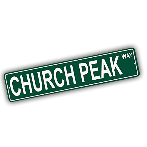 Brotherhood Aluminum Road Sign for Church Peak - Alaska Mountain Wall Decor