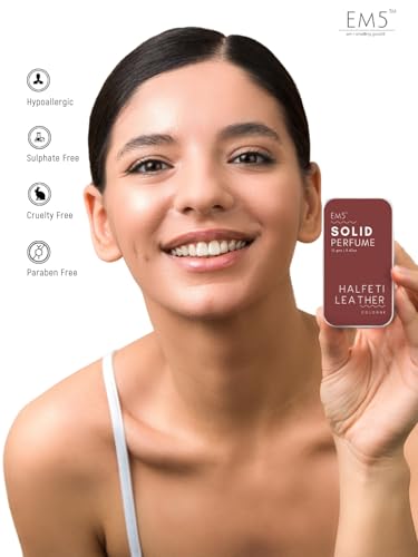 Image of EM5 Solid Perfume | Alcohol Free & Non-Greasy Cologne | Strong & Long Lasting Fragrance | 12g (Halfeti Leather (Leather, Spicy, Smoky, Woody))