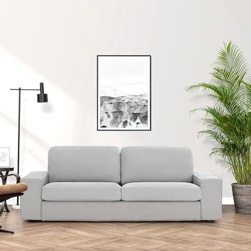 Housse de canapé universelle facile à installer et polyvalente gris - 4