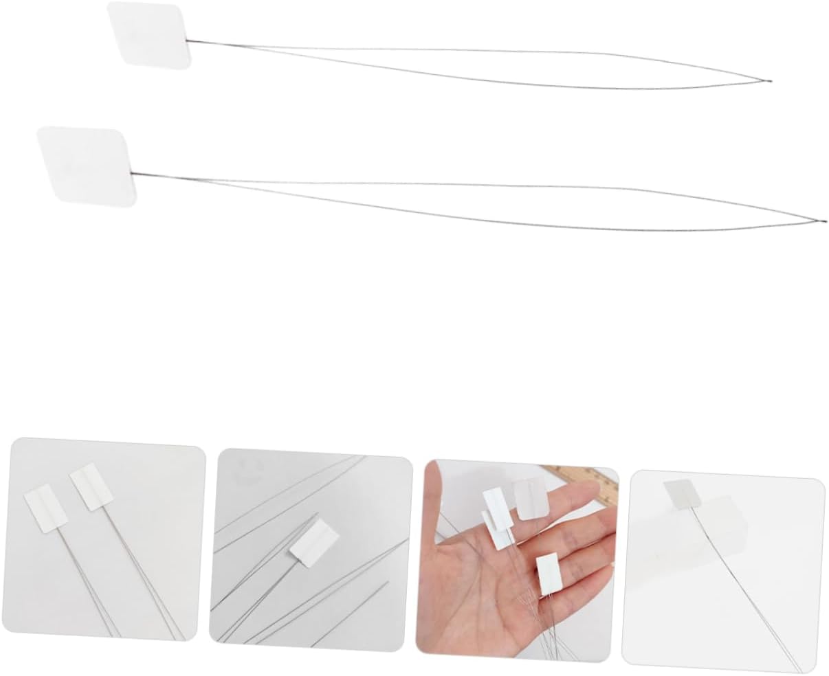 DIYEAH 10pcs Punch Needle Threading Tool Portable Needle Threader for Hand Sewing Embroidery Floss Cross Accessories Versatile Steel Thread Pullers