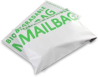 50x Biodegradable Mail Bags Parcel 14"x18" Postage Poly Mailing Bags Eco Environmentally Friendly Large Self Seal Bags White 35.5x45.5cm - Pack of 50