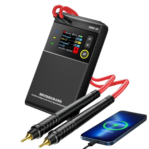 Soldadora de joyas, Soldadora de baterías - Soldadora con pantalla LCD, Soldadora portátil de mano para joyas y reparación de placa de batería de alta precisión