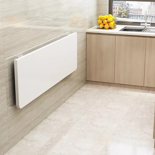Table pliante murale au design épuré blanc avec structure stable - 2