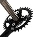 DECKAS 170mm Crankset, 104BCD 32T 34T 36T 38T Oval Single Speed Narrow Wide Tooth Chainring and Crank Arm Set for MTB BMX Road Bicycle (Black 38T)
