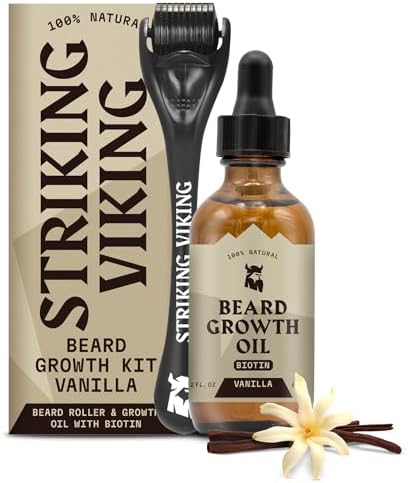Striking Viking Beard Growth Oil with Applicator - 2 Fl Oz, Vanilla
