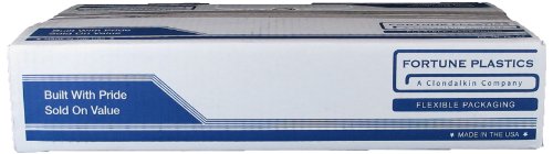 Fortune Plastics DuraLiner LiteGrade LDPE 4 Gallon Waste Can Liner, Gusset Seal, Clear, 0.35 Mil, 17