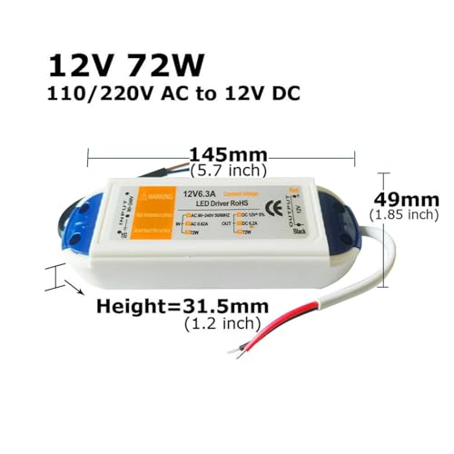 Transformateur LED 12V 48W pour éclairage de cuisine et dressing moderne - 6