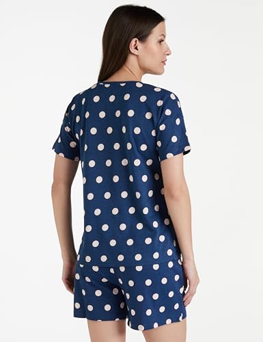 Image of Amazon Brand - Symbol Women Cotton T-Shirt and Shorts Night Suit | Two Piece Set | Regular Fit (Available in Plus Sizes)
