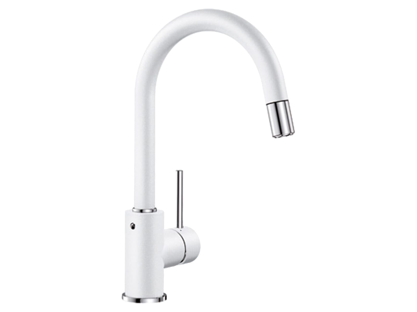 BLANCO MIDA-S – Kitchen Mixer Tap with High, Pull-out Spout – High Pressure – White – 521457