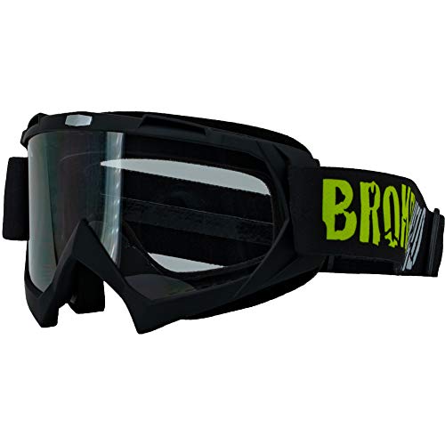 Broken Head MX-2 Goggle Schwarz - Motorrad-Brille Für Motocross, Enduro,...