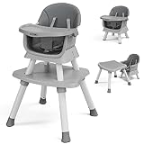UMOMO Baby High Chair, 6-in-1 Convertible Highchair for Babies and Toddlers/Table and Chair Set/Todd