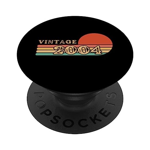 Vintage 2004 para hombre, regalo aniversario, 19 cumpleaños, 19 años PopSockets PopGrip Intercambiable