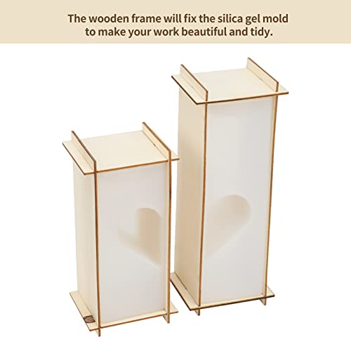 Capaniel 2Pcs Resin Tealight Candle Holder Molds, 2 Sizes Heart Shape Candlestick Reisn Silicone Molds For Epoxy Casting Diy Gift Wedding Party Home Decor Valentine’s Day #TOP2