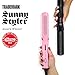Trademark Beauty Airflow Styling Flat Iron, 2 in 1 Hair Straightener & Curler, Ceramic Plates, Tourmaline Coating, 360 Degree Air Vents, Sunny Styler - Black