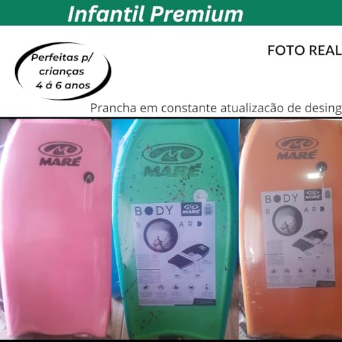 Prancha Bodyboard Infantil Maré-Prancha Infantil para Praia- Prancha Premium Criança Praia/ Piscina