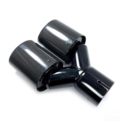 Silenciador universal de escape para coche en acero inoxidable con doble punta brillante 6