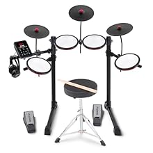All-in-One Electronic Drum Kit for Beginners - Designed for aspiring drummers, the Turbo Max is a compact, Bluetooth-enabled, 7-piece quiet e-drum kit; Optimized for unmatched learning and practice experience, it is ready right out of the box - simpl...