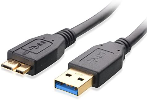 Nouvelle Technologie SuperSpeed 1M USB 3.0 Type A to Micro-B Cable (Black) for Seagate/Toshiba/Western Digital (WD)/Hitachi/Samsung External Hard Drives