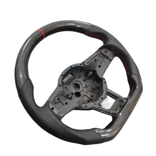 For VW Golf MK 6 7 .5 GTI GTD GTE R Polo Customm Carbon Fiber Sports Steering Wheel Half Leather Car Accessorie(VW 3)