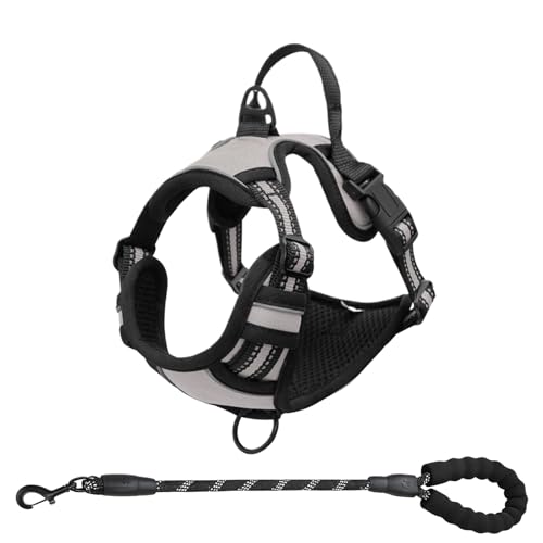 Hundegeschirr – Reflektierende Traktion Welpen – Geschirr Weste für Hunde – für Wandern...