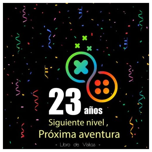 Libro de Visitas 23 Cumpleaños: felicitaciones y fotos de los invitados | fiesta cumpleaños 23 años | para hombres y mujeres | Gamer