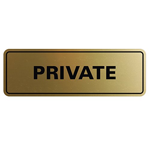 Panneau mural privé 2-1/2 x 7 or brossé pour porte intérieure
