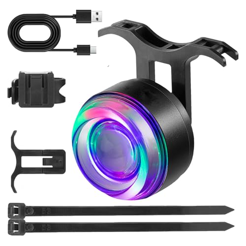 Esncddym - Feuille arrière des vélos, lumière arrière des vélos,Lumières à vélos à LED intelligents colorés - Dispositif électrique PowerSports, fournitures à vélo pour la conduite, utilisation