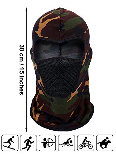 6 Pieces Summer Balaclava Face Mask Breathable Sun Dust Protection Mask Long Neck Cover For Outdoor Activities (Camouflage Colors, Medium) #TOP2