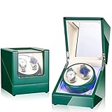 TRABAJO PREMIUMA: este Watch Winder es con un piano de piano de piano de alto brillo pulido al exterior + negro de cuero premium Interior + Memory Foam Watch Almohines + Motor silencioso.