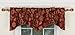 Renaissance Home Fashion Melbourne Chenille Scalloped Valance with Cording, Burgundy 52-Inch by 17-Inch