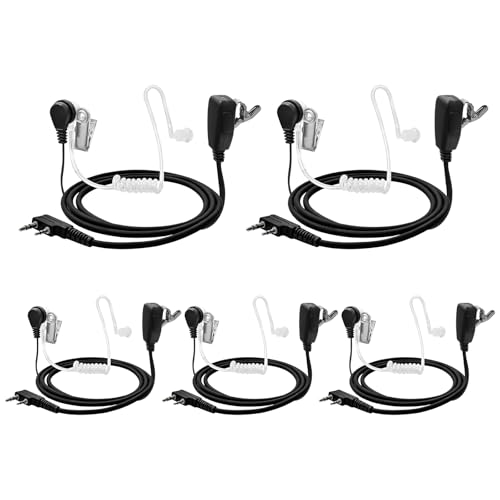 Baofeng UV-5R�p2�s��2�����Ď��C���z���}�C�N�L�b�g 5�� Kenwood 2�s�� �g�����V�[�o�[ ���W�I �r�b�OPTT�}�C�N�t�� �����ȃA�R�[�X�e�B�b�N�`���[�u�w�b�h�Z�b�g