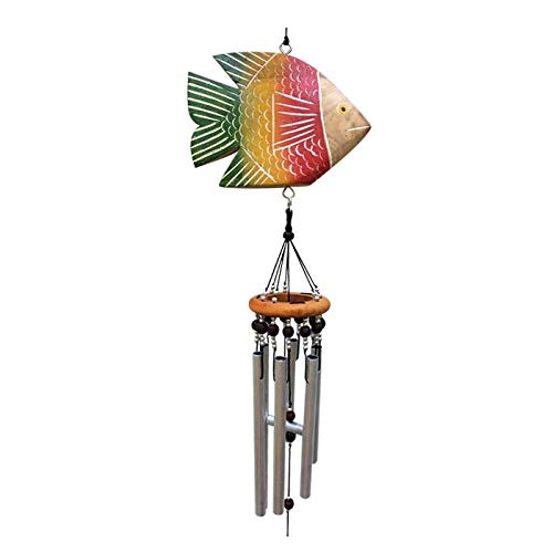 Sawadee Thai Handmade Wood Fish Mobile Hanging