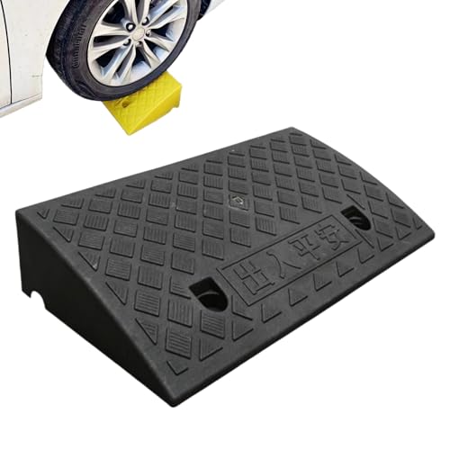 en Caoutchouc De Trottoir, Rampe De Seuil pour Marche Hauteur 5-13 Cm, Rampe De Bordure pour Trottoirs, Voitures, Camions, Accès, Vélos, Motos, Chiens, Fauteuils Roulants (Noir, 50 * 27 * 11)