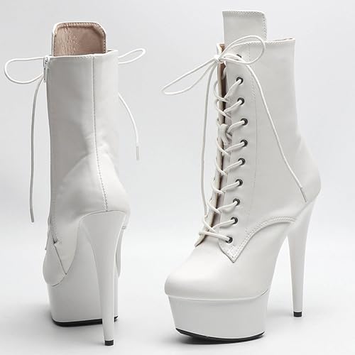 Image of WUXIN H&P 6 in Pole Dance Boot Shoes For Women,Exotic Stiletto Shoes Platform,Stiletto Platform Pole Dancing Ankle Boots Heels